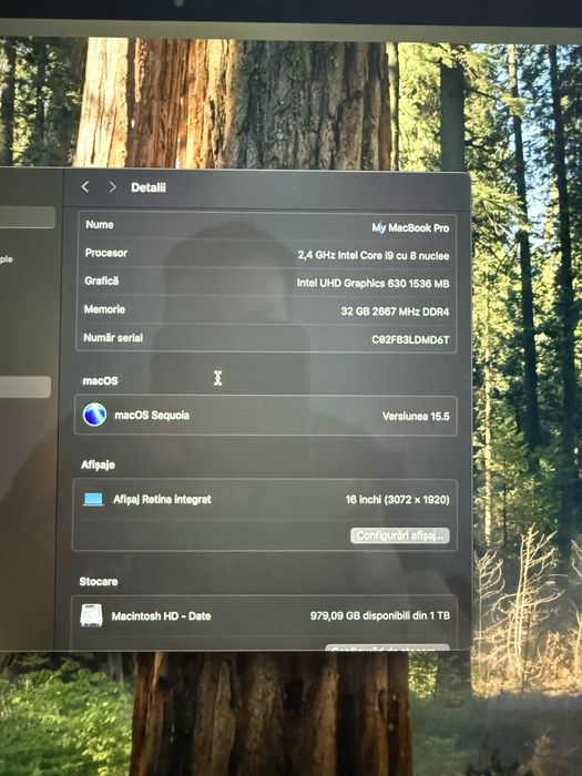 Macbook Pro, 16 inch, utilizat 3 luni