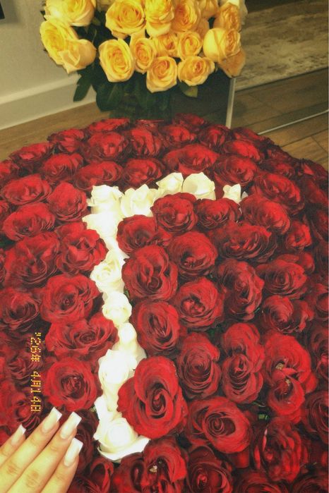 Именной букет (буква Г) 101роза