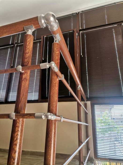 Алуминиев парапет с три струни.