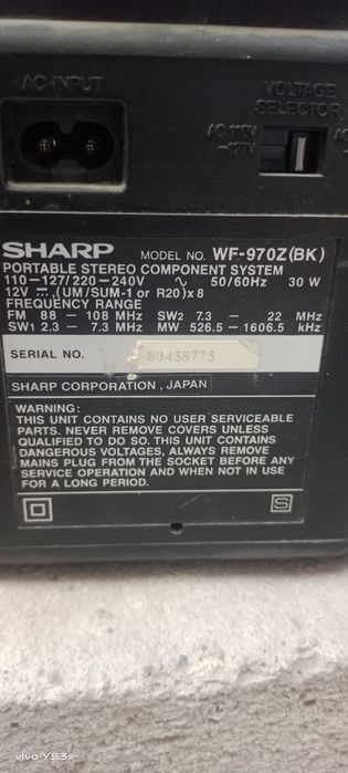 Магнитола sharp WF-970Z(BK) 1996год: 299 000 сум - Магнитолы Самарканд ...