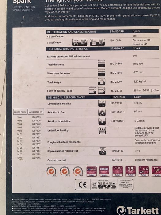 Linoleum Covor PVC Antibacterian Tapet LVT SPC Parchet Mocheta