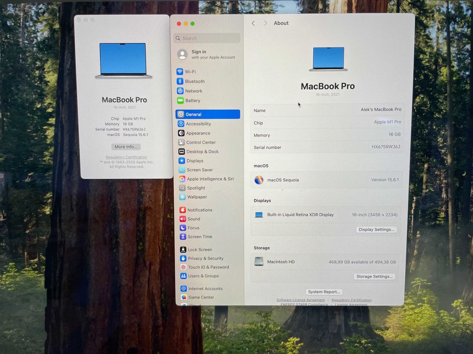 Apple 16-inch MacBook Pro: Apple (2021) M1 Pro 16GB RAM, 16-Core GPU 3,2 GHz - Silver