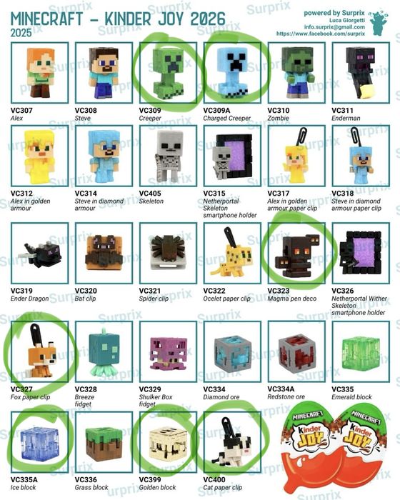 Обмен Kinder Joy Minecraft