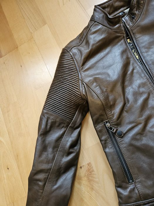 Чисто ново дамско кожено мото яке S – Black Cafe London