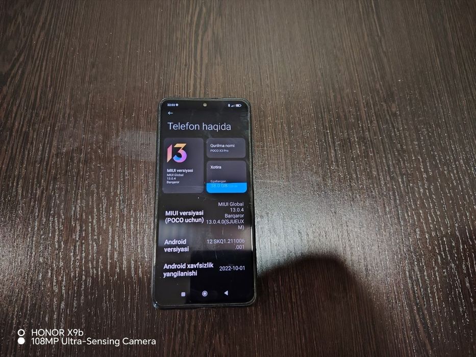 Poco x3pro ideal holatda
