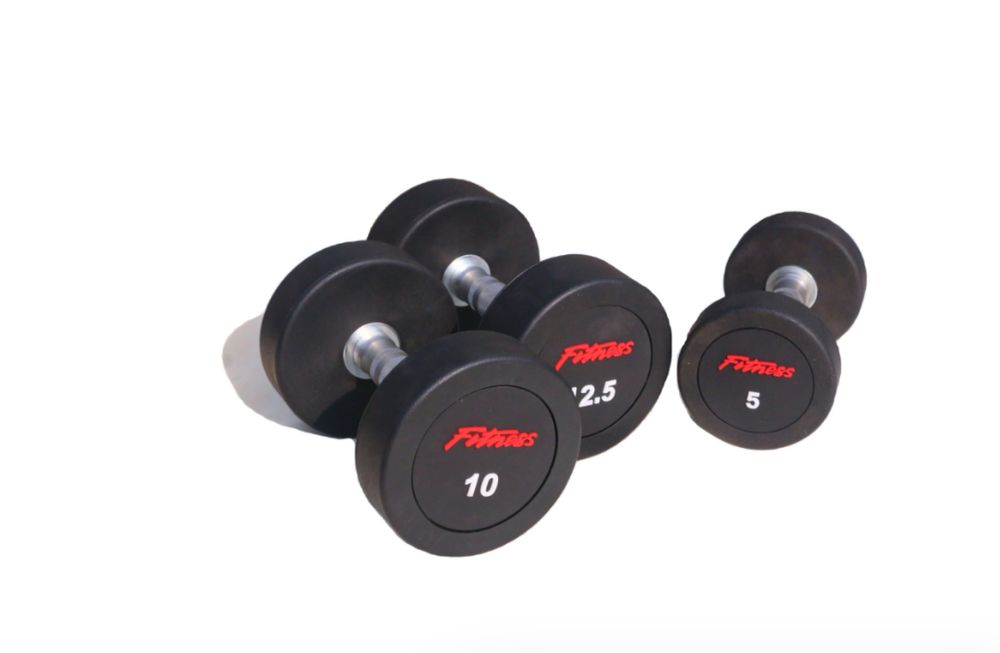 Гантел резиновый 2.5кг до 35кг Fitness
