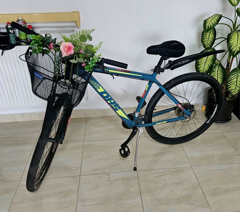 Bicicleta MTB DHS 21 viteze, frana fata/spate pe disc, verde