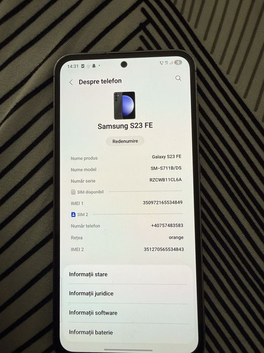 Samsung S23 FE schimb cu cross/atv