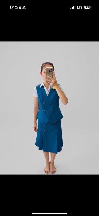Двойка . Юбка . Жилет . Турция . Для педагогов 44 р-42р