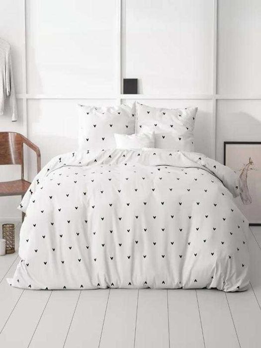 Set husă de pilota Love On Love Alb, 3 piese, 200x220 cm,