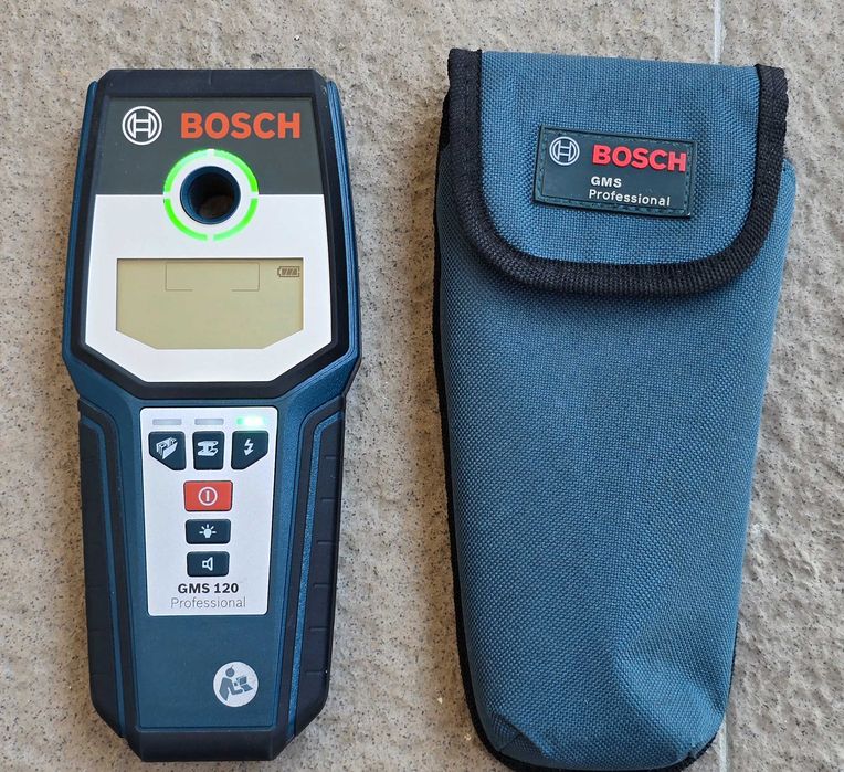 Detector, Bosch pentru fier/cupru/fire sub tensiune/structuri din lemn, GMS 120