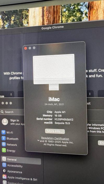 IMac 24inch 2021 M1 16gb RAM