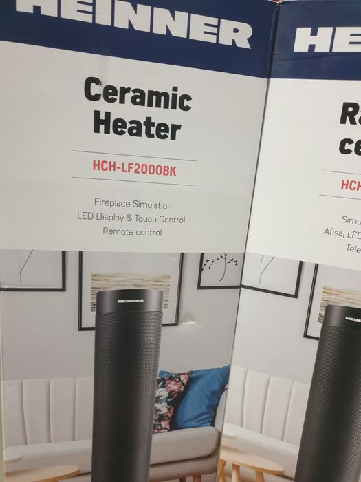 Radiator ceramic Heinner HCH-LD2000BK, 2000 W, Display LED, Control To