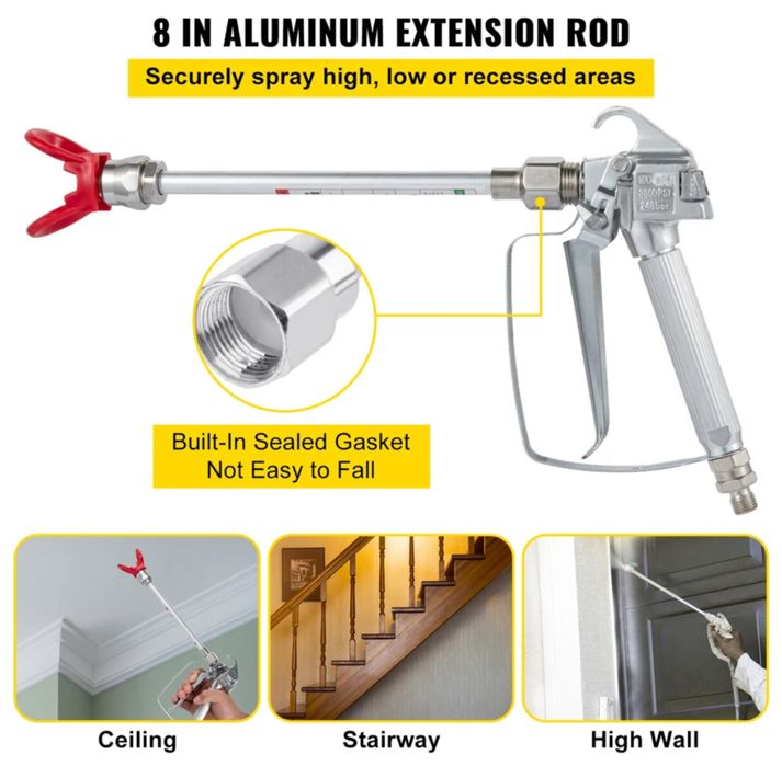 Комплект за боядисване -маркуч,дюза,пистолет,удължител,дюза 517 !