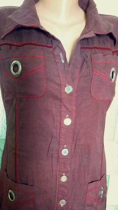 Rochie plaja Magenta bumbac elastic Rochie Sarafan retro asistenta med