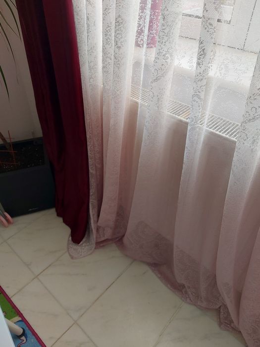 Set perdea in degrade și draperie grena