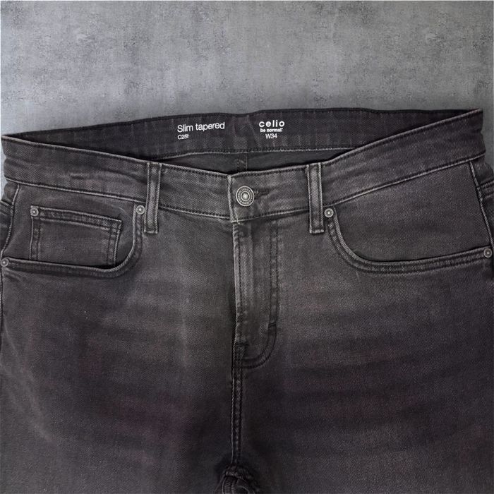 КАТО НОВИ Мъжки дънки Celio, W34, черни