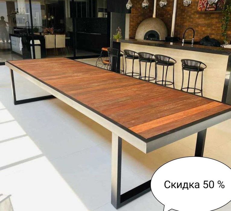 Столы из дерева и массива дерева в КРЕДИТ