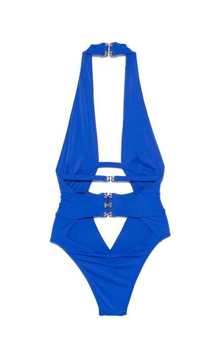 Agent Provocateur син бански с изрязани детайли