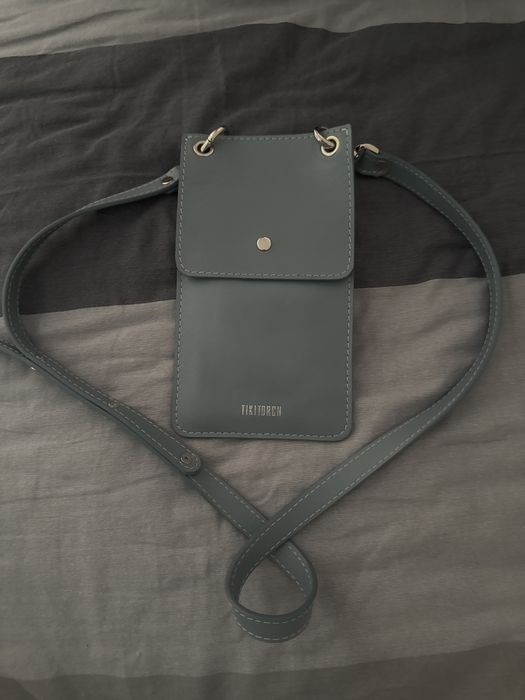 сумка голубая чернз плечо