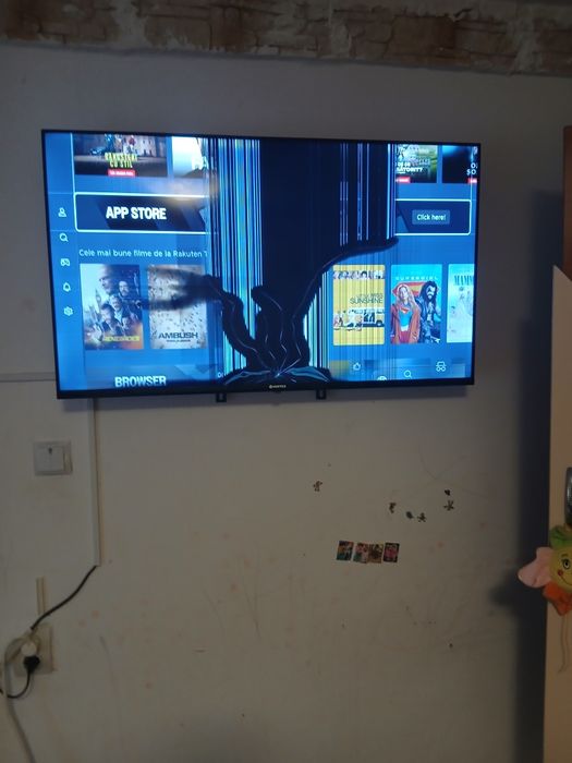 Tv smart vortex 109cm display crapat