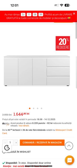 Comoda mobexpert ca noua