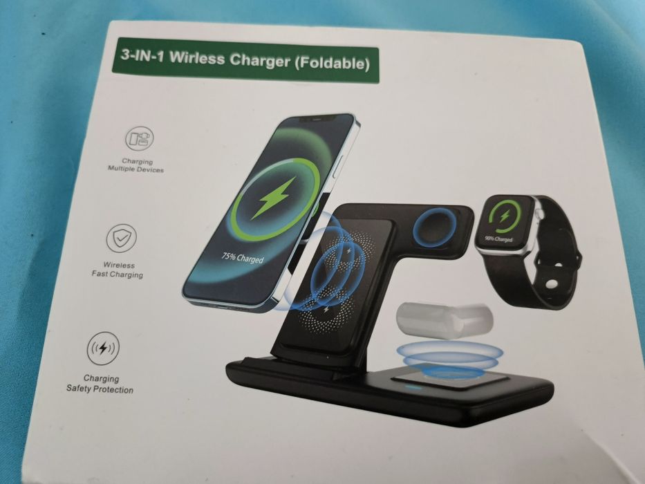 Suport Statie Incarcare Rapida Wireless Telefoane Ceasuri USB C