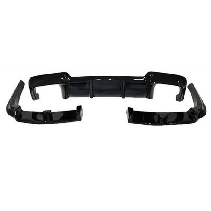 Дифузьор Задна Броня BMW F10 – Черен Гланц - М5 Визия Тунинг 4 Ауспуха