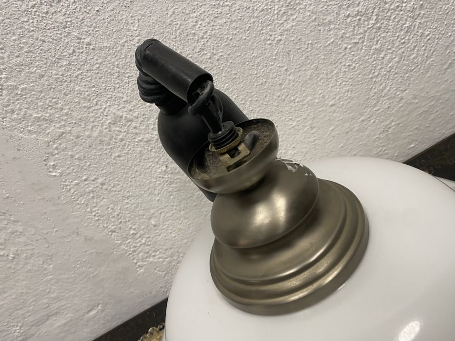 Винтидж полилей от млечно стъкло от Германия