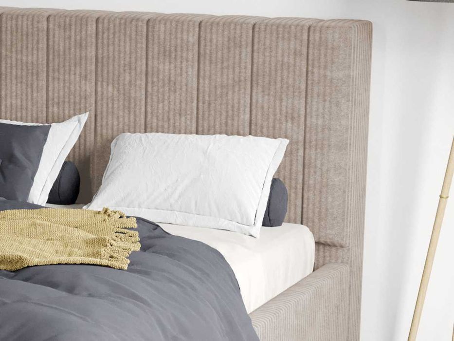 Pat Tapitat pentru saltea 190 Adam Bej - Poso 02 rabatabil + lada