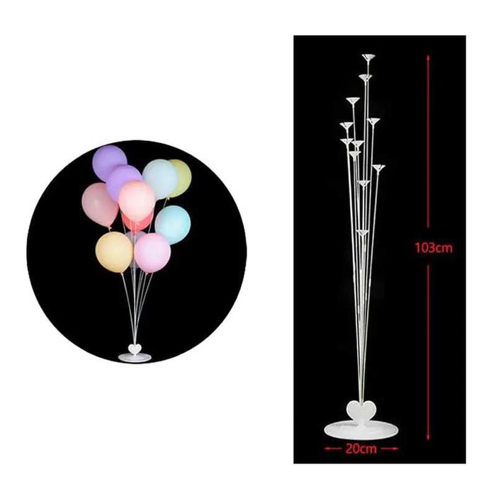 Стойка за 11 балона /ПВЦ основа/,различни модели стойки