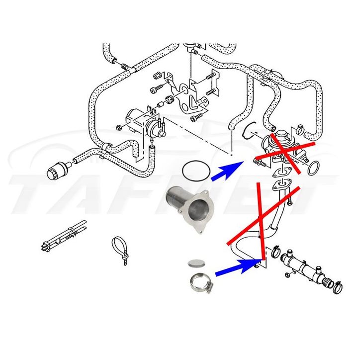 ЕГР заместител EGR Delete  Race pipe VW R5 2.5TDI BAC AXE EGR_10/ZUKO