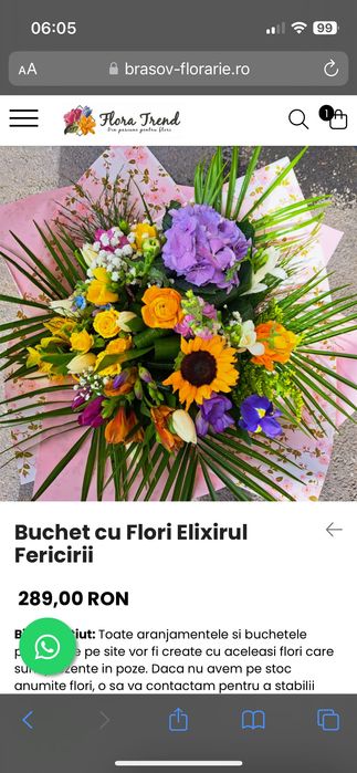 Livrări flori, buchete, coroane funerare  Brașov și împrejurimi