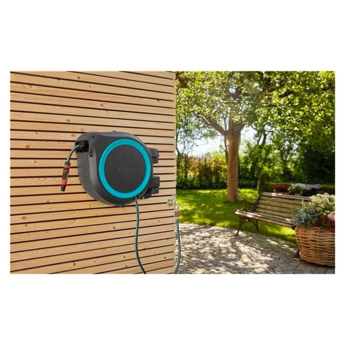 Gardena автоматическая катушка со шлангом 25м (водяной шланг) Hizelock