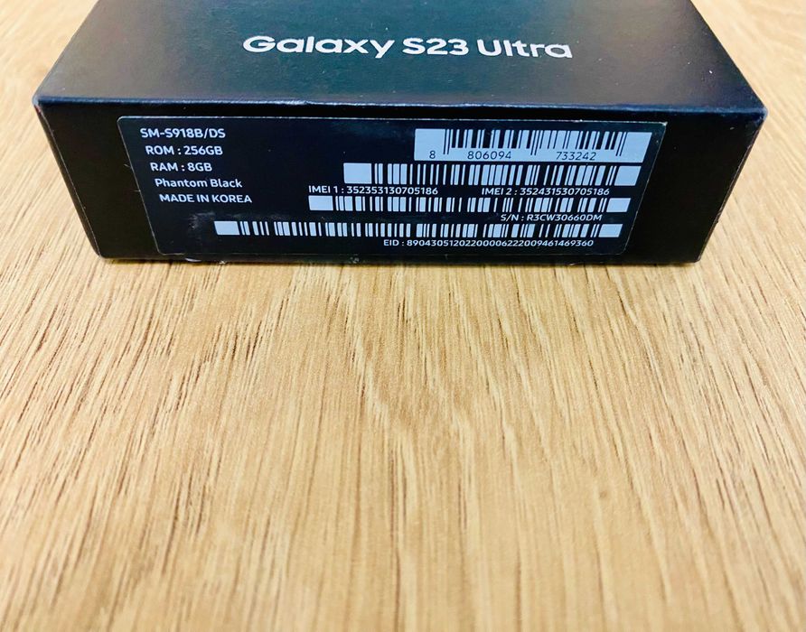Samsung Galaxy S23 Ultra, 256GB, 8GB RAM, 5G, Phantom Black