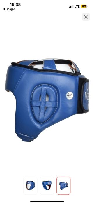 Кожанный шлем velo для единоборств