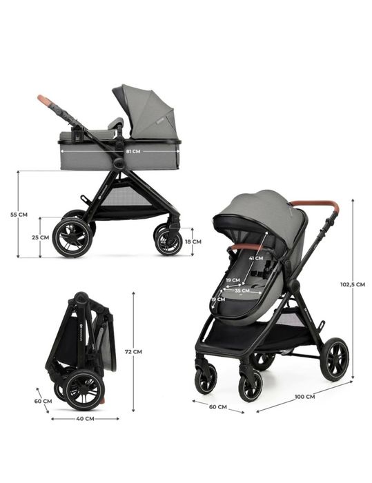 Cărucior multifuncțional 3in1 Kinderkraft Esme Pro