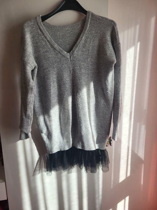 Пуловер с тюл onesize