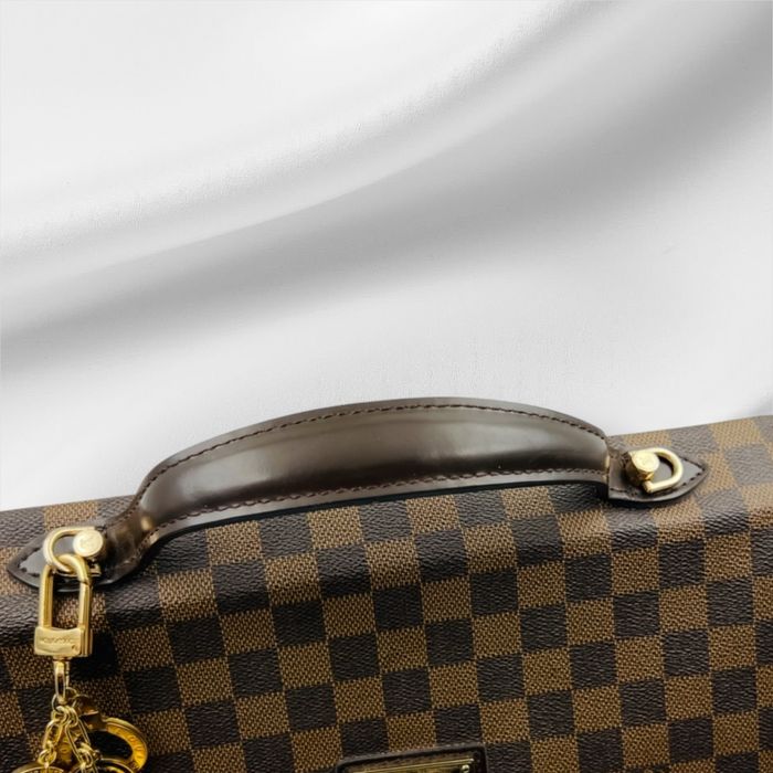 Louis Vuitton Damier Bergamo MM Handbag Brown DamierEbene Дамска чанта