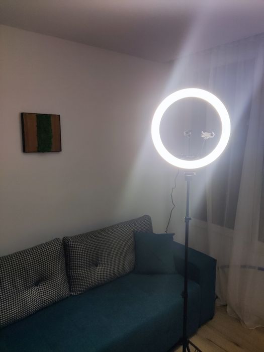 Селфи ледд ринг лампа с трипод , 210см, RGB, Диаметър 45см./18 инча,