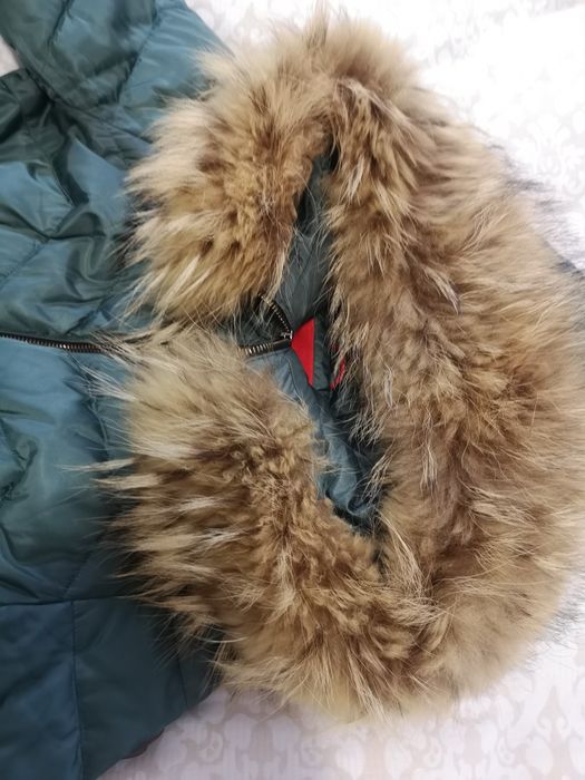 Зимно яке с обемен пух от ракун