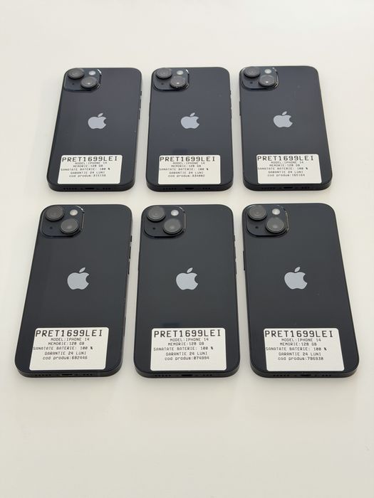Magazin Apple | iPhone 14 | Midnight | Ca Nou | 128GB | Cu Garantie | In Rate | smilemobile.ro