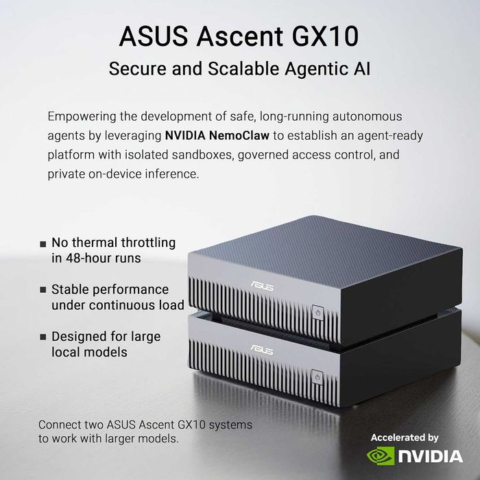ПК ASUS Ascent GX10 AI Supercomputer, DGX Spark, NVIDIA GB10 Superchip