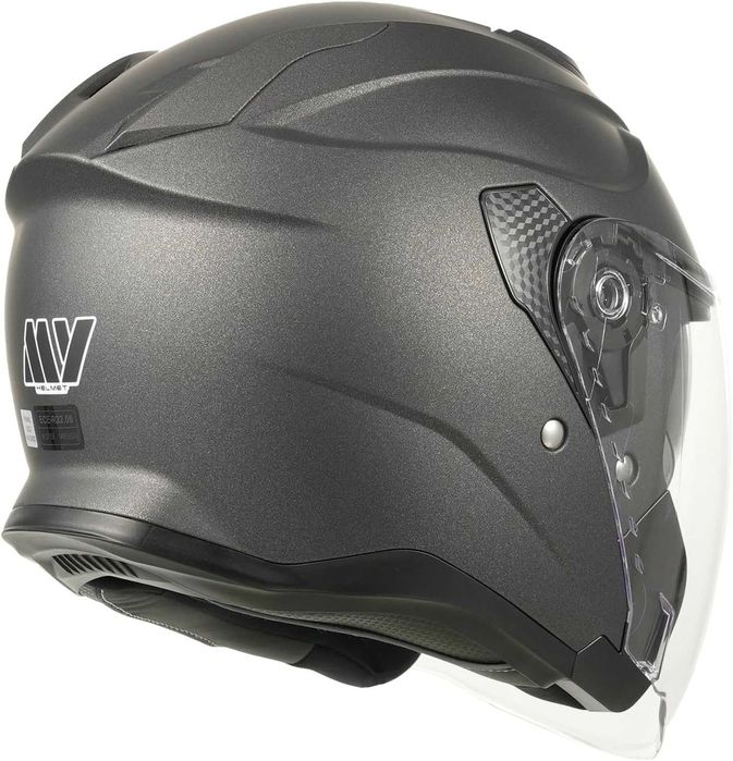 MY-835 джет каска с визьор, ECE 22.06, мат титан, S/XS N6