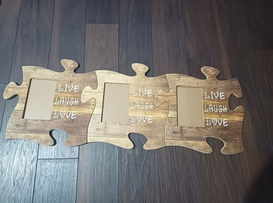 Set de 3 rame foto din lemn