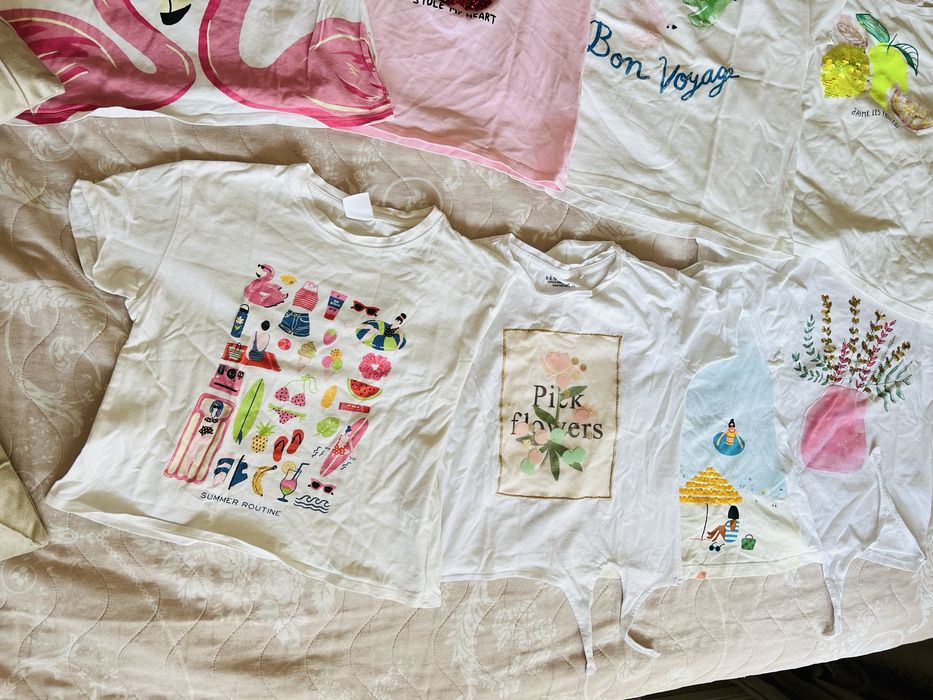 Лот свежи тениски ZARA, H&M, Waikiki.Чудесни блузи Mayoral, Zara , H&M