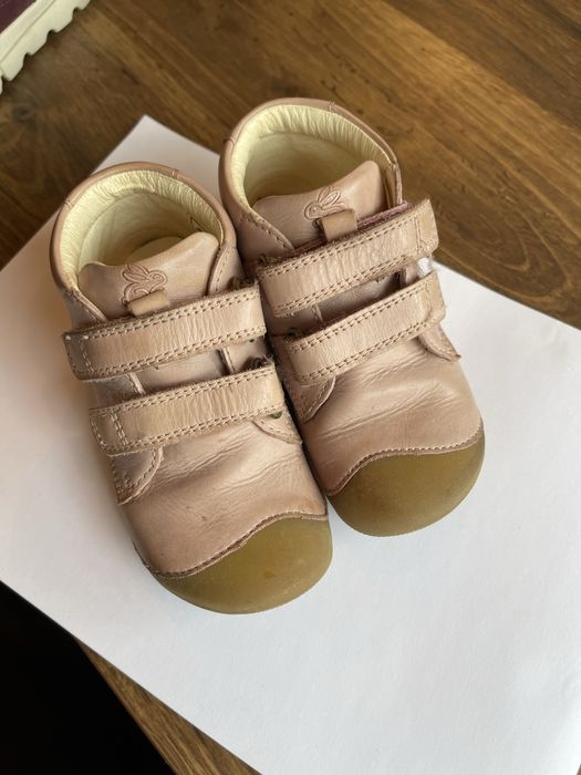 Pantofi Bundgaard piele, barefoot, roz, marimea 24