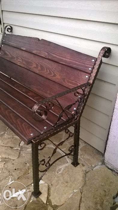 Banca , bănci din fier forjat si lemn