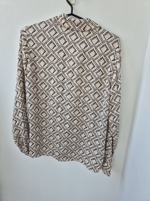 Zara cămașă crem cu model