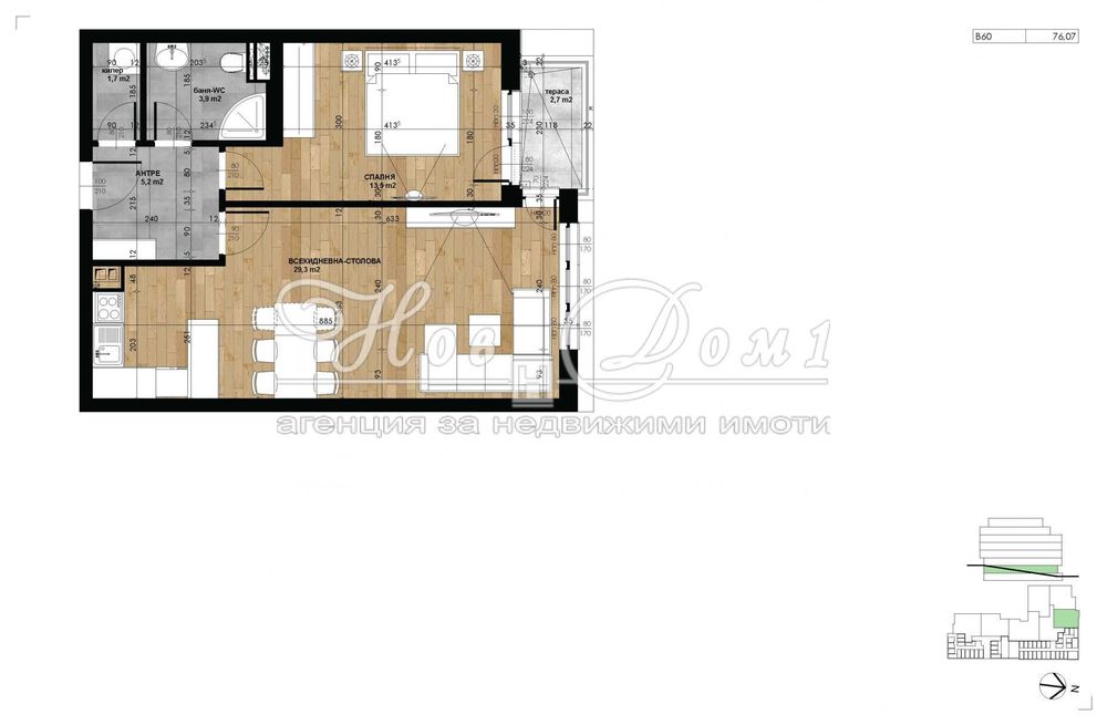 Продава се Двустаен апартамент в София, Младост 2 - 77 кв.м за 2520 €/кв.м - Снимка #2